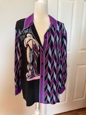 100% Silk Vintage Bob Mackie Blouse